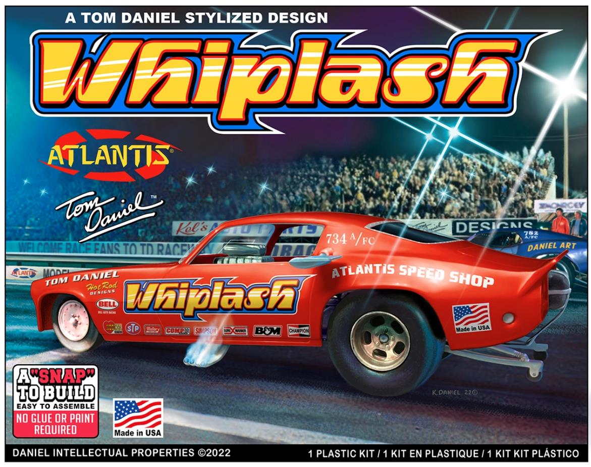 Atlantis Model Kits - 1:32 Whiplash Camaro Funny Car SNAP KIT