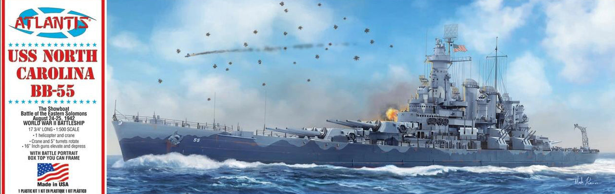 Atlantis Model Kits - 1:500 USS North Carolina Battleship Kit