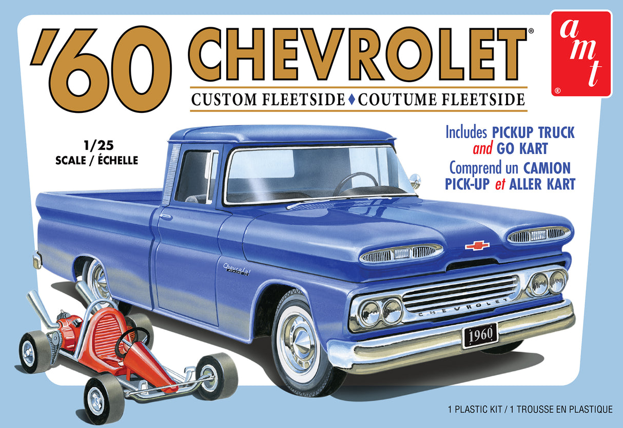 AMT Model Kits - 1:25 1960 Chevy Custom Fleetside Pickup with Go Kart Kit