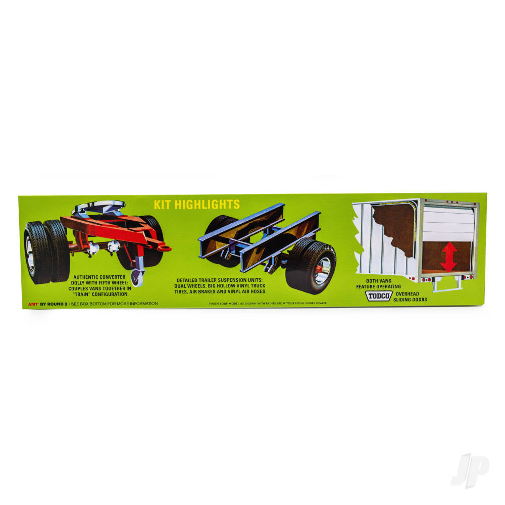 AMT 1/25 Double Header Tandem Van Trailers Kit AMT1132