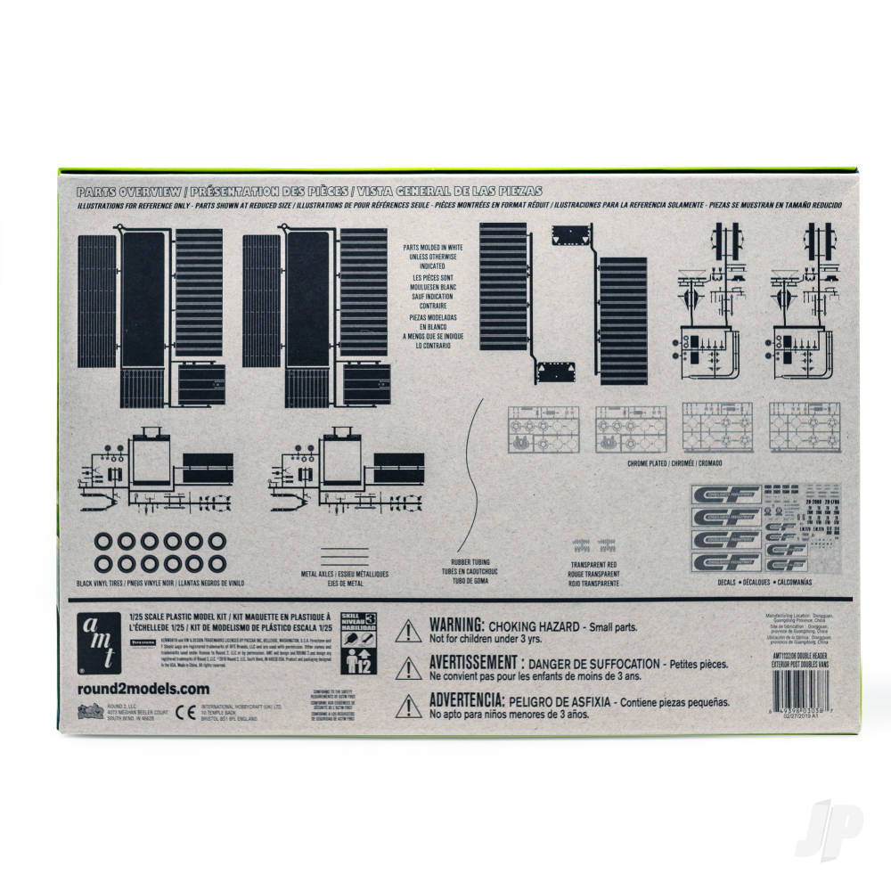 AMT 1/25 Double Header Tandem Van Trailers Kit AMT1132