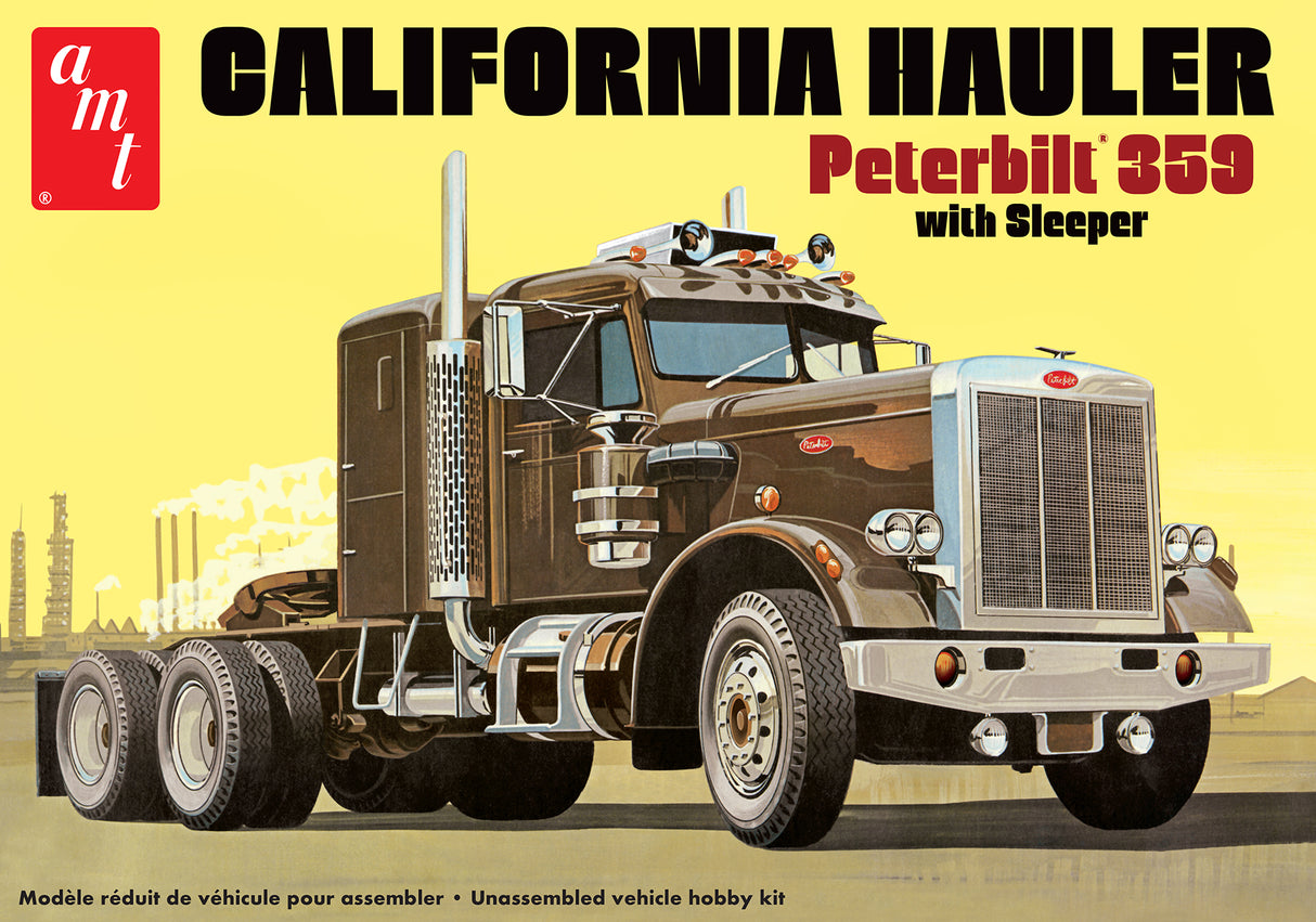 AMT Model Kits - 1:25 Peterbilt 359 California Hauler With Sleeper Kit