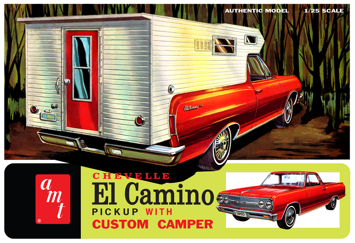 AMT Model Kits - 1:25 1965 Chevy El Camino Kit With Camper