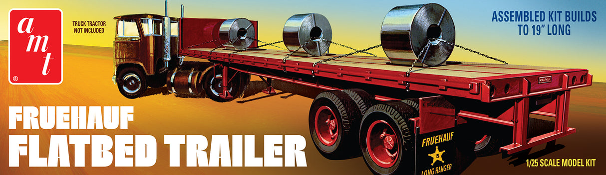 AMT Model Kits - 1:25 Fruehauf Flatbed Trailer Kit