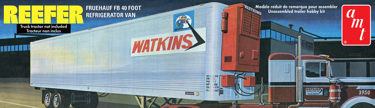 AMT Model Kits - 1:25 Fruehauf 40ft Reefer Trailer Watkins Kit