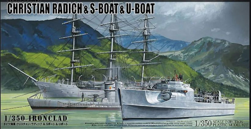 Aoshima 1/350 German navy Christian Raditch/ S-Boat and U-Boat kit AOS05657