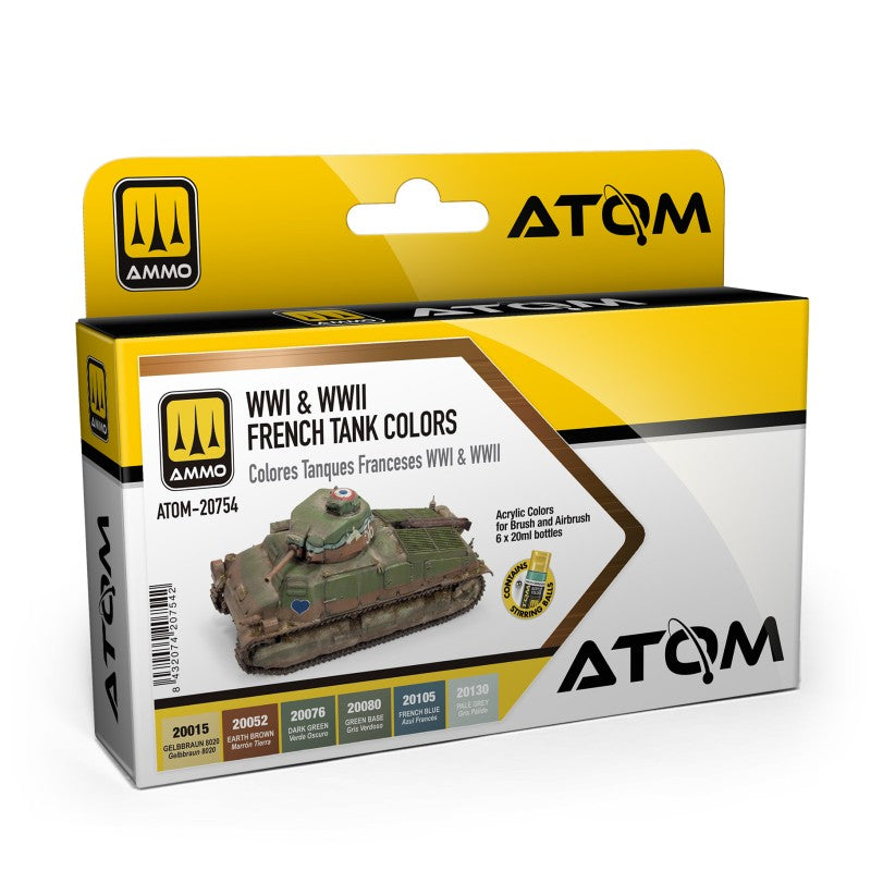 ATOM20754 ATOM WWI & WW2 French Tank Colours Set