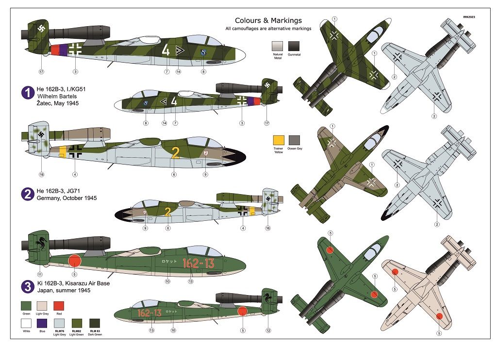 AZ Model 1/72 Heinkel He 162B-3 Volksjager 46 7853