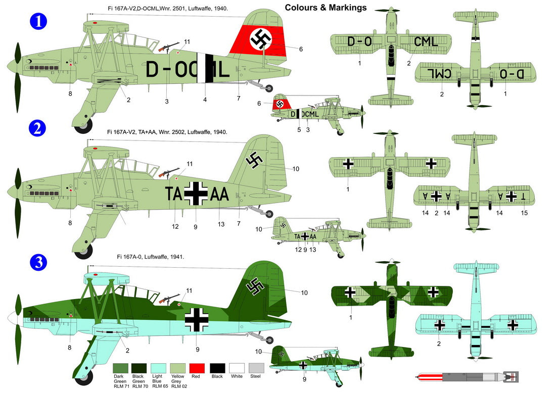 AZ Model 1/72 Fieseler Fi-167s Are Coming 7846