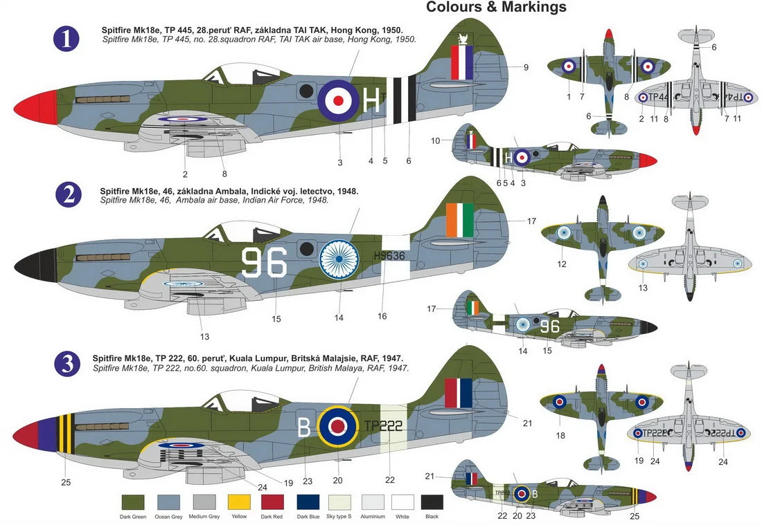 AZ Model 1/72 Spitfire Mk.18e Asian Territory Kit 7883