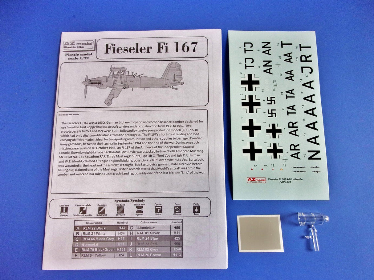 AZ Model 1/72 Fieseler Fi-167A-O Kit AZP7203