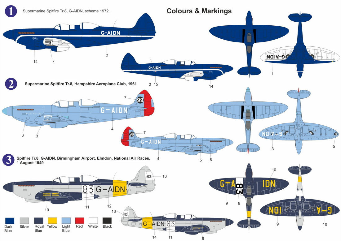 AZ Model 1/72 Supermarine Spitfire Tr.8 Kit 7206