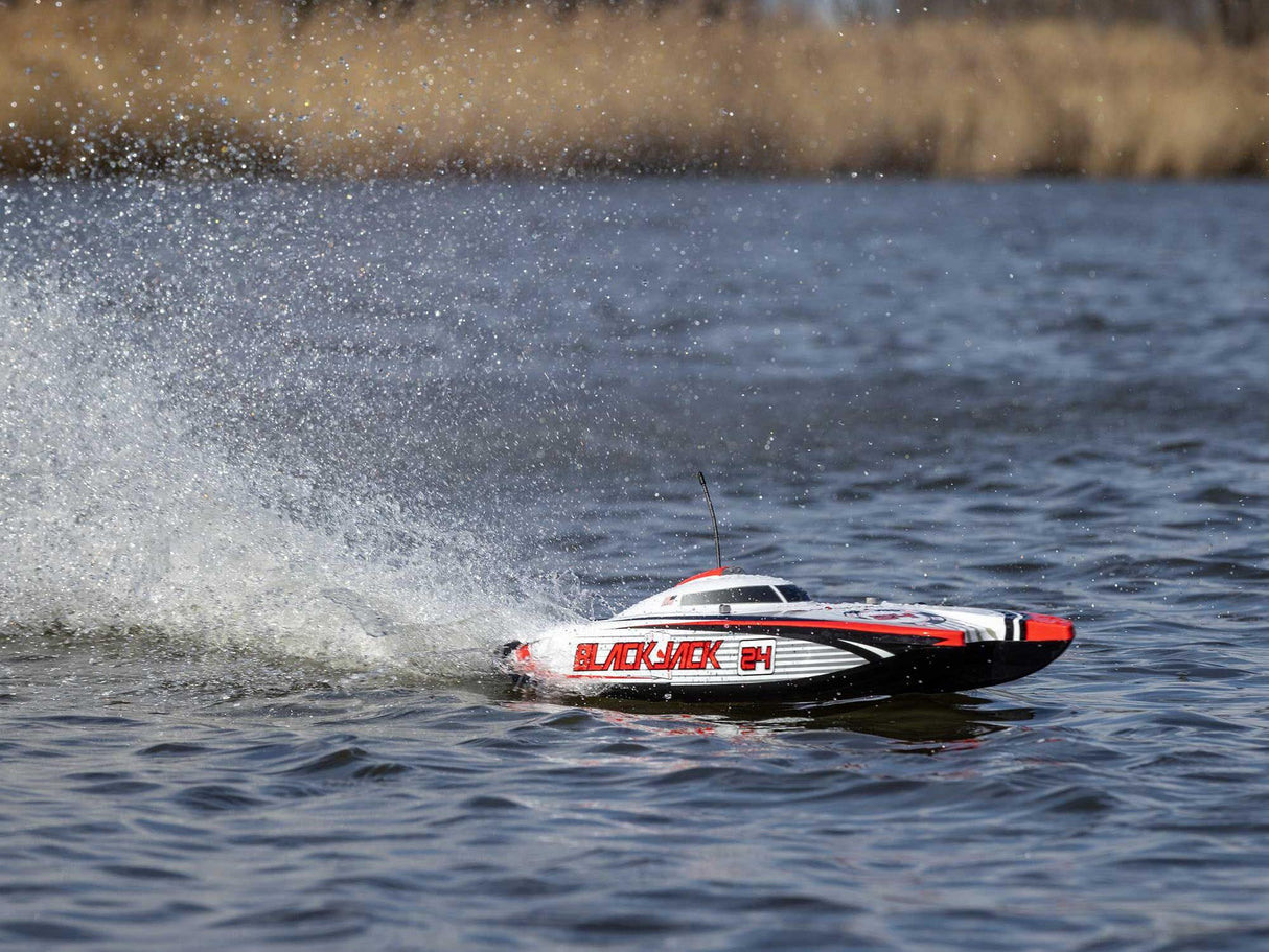 Proboat Blackjack 24 inch V2 Catamaran Brushless: RTR - Vegas Offshore