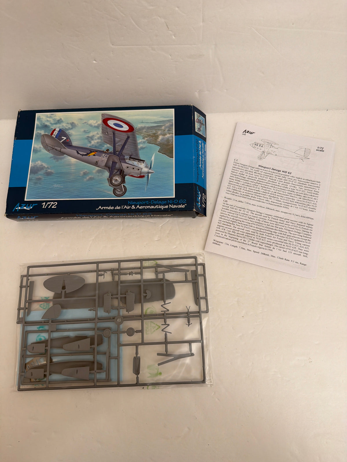Azur-FRROM Hobby Plastic Model Kit Nieuport-Delage NiD 62 — 1:72