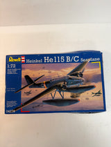 Revell Plastic aircraft kit Heinkel HE115 B/C Seaplane 04276 Opened but complete