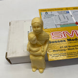 Scenic Accessories - Unpainted Resin Figure Sitting (Lady & Child)