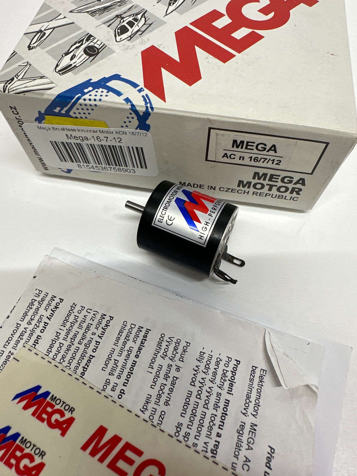 Mega Brushless inrunner Motor ACN 16/7/12