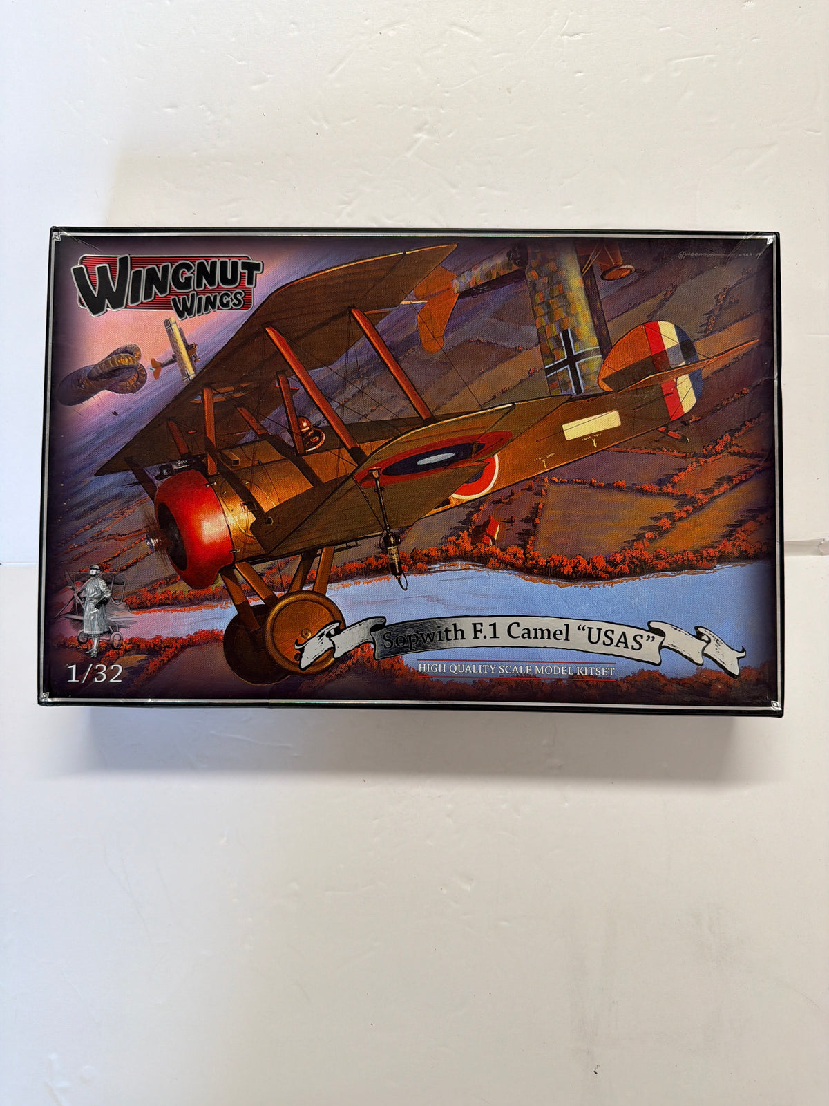 Wingnut Wings Sopwith f.1 Camel USAS 1/32 withBR32332 Wicker seat Plastic Model Kit