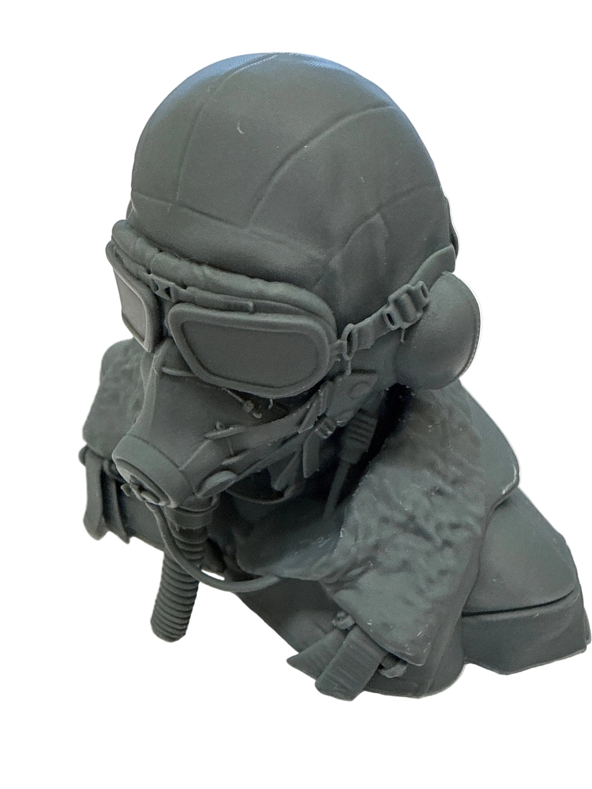 3D Printed WWII 1 Scale Plot - Head and Shoulders - Goggles down