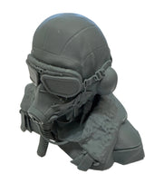 3D Printed WWII 1 Scale Plot - Head and Shoulders - Goggles down
