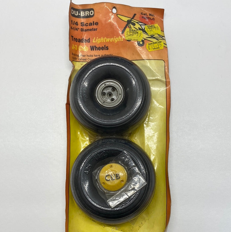 Dubro J3 1/4 scale wheels pair DB425TLC - Packing Tired