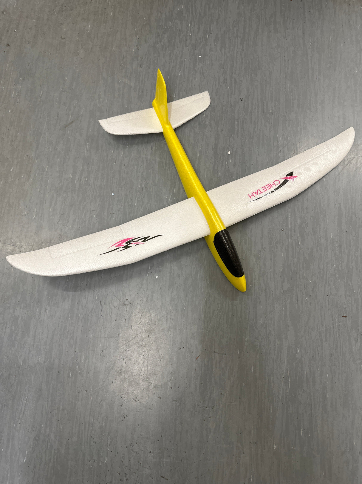 Cheetah Hand Launch Free flight Glider Yellow Fuselage