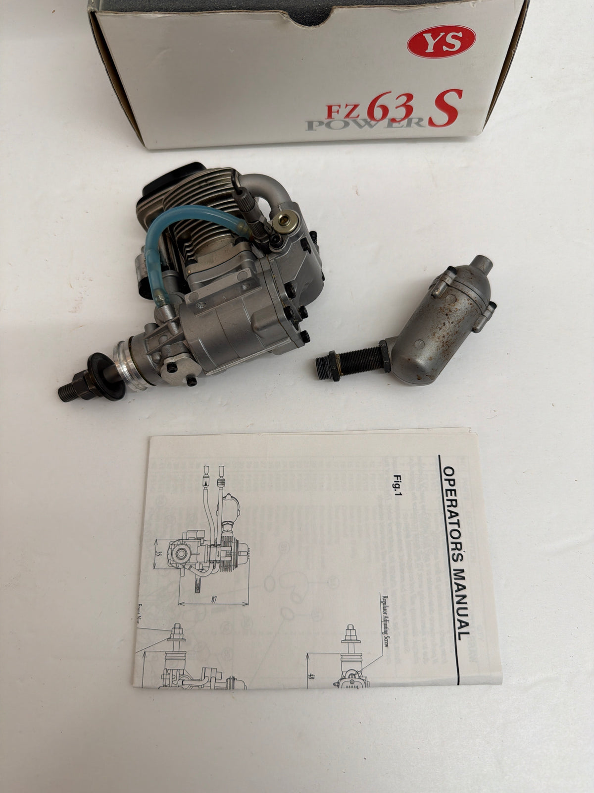 YS FZ63S (Super Charged) Four Stroke Engine with Silencer - Second Hand in box