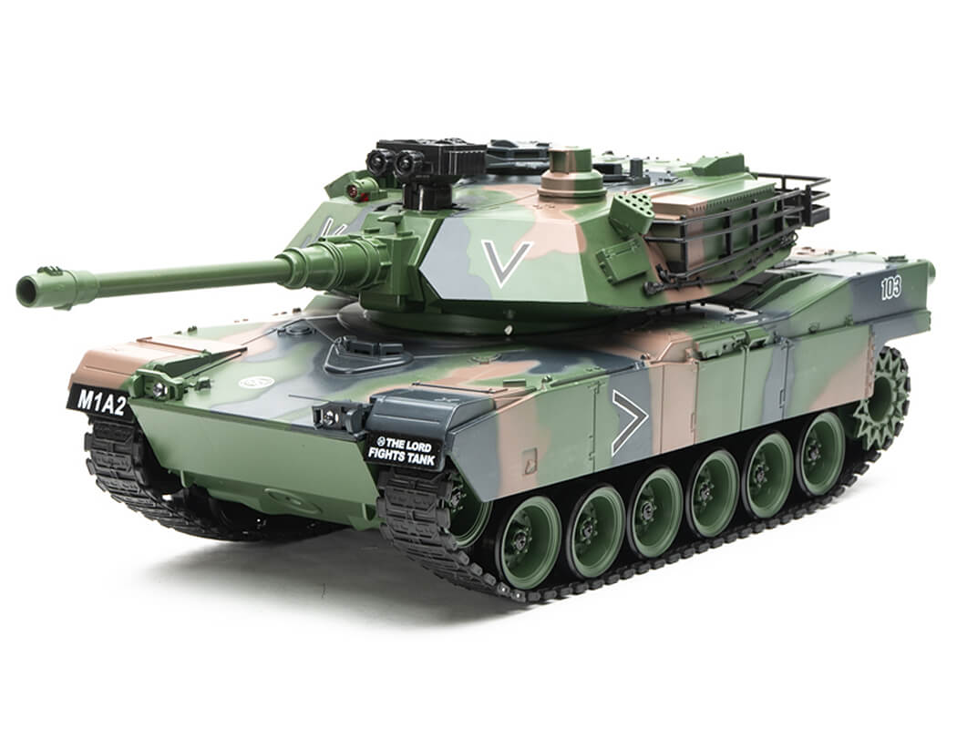 BROTHER TANK RC TANK 1:18 USA M1A2 CAMO GREEN