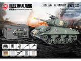 BROTHER TANK RC TANK 1:18 USA M4A3 SHERMAN - GREEN