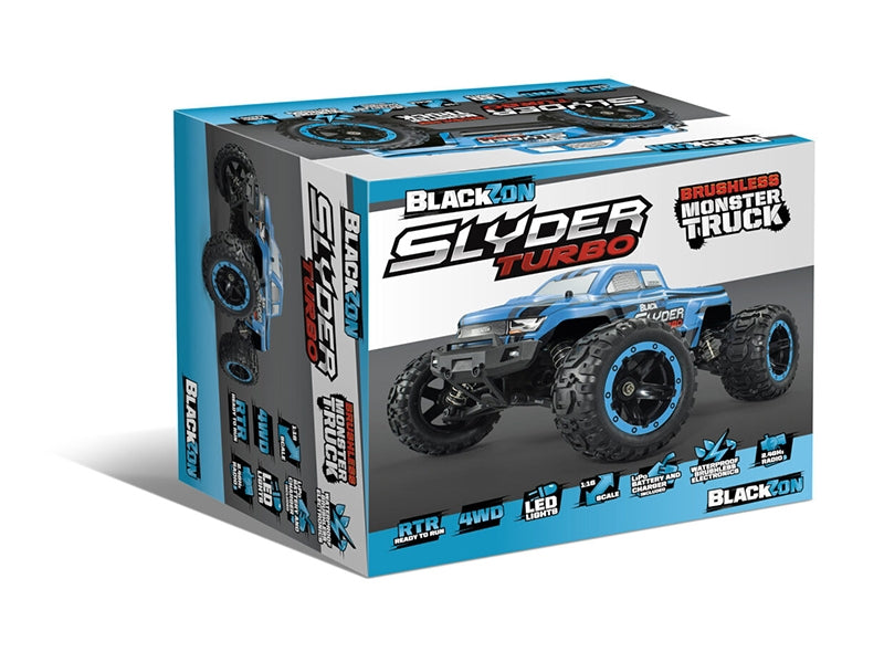 HPI BlackZon Slyder MT Turbo 1/16 4WD 2S Brushless Stadium Truck - Blue