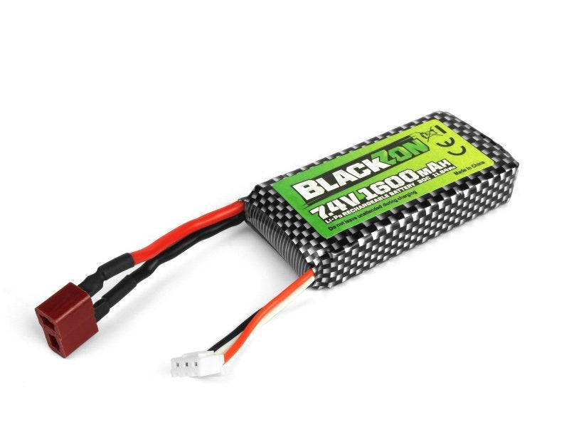 Blackzon 7.4v 1600mAh Lipo with deans connector to suit Smyter