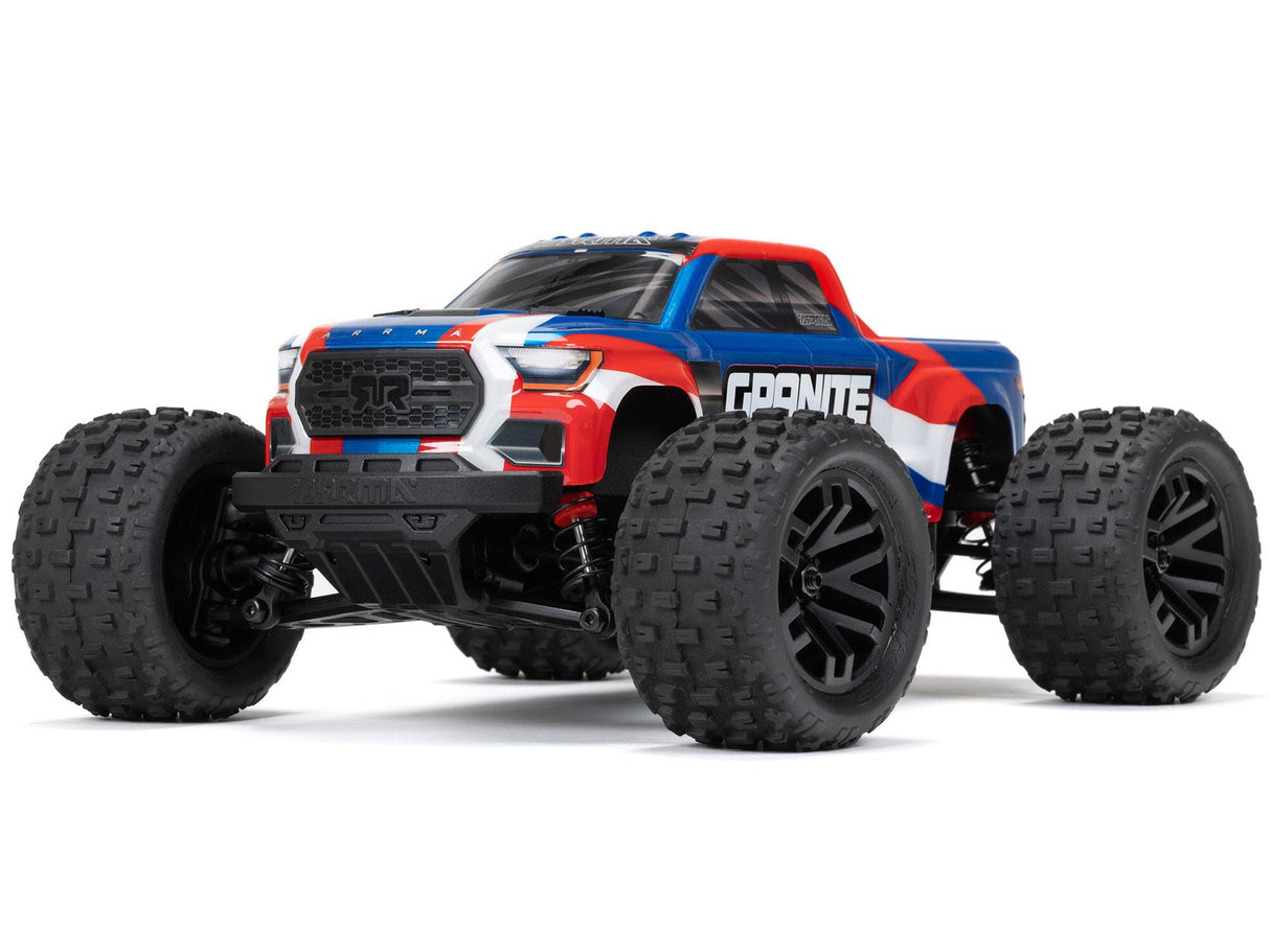 Arrma Granite GROM 4wd MT 1/18 RTR Mega with Lipo Batt/USB Charger - Blue/Red