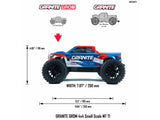 Arrma Granite GROM 4wd MT 1/18 RTR Mega with Lipo Batt/USB Charger - Blue/Red