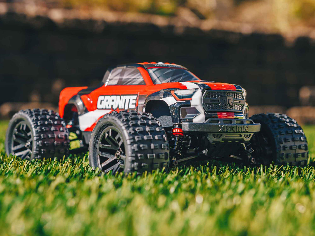 Arrma Granite GROM 4wd MT 1/18 RTR Mega with Lipo Batt/USB Charger - Red