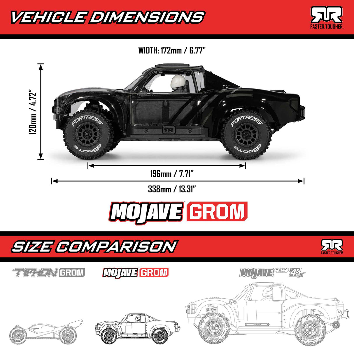 Arrma 1/16 ARRMA MOJAVE GROM RTA Kit (Battery & Charger Included)- Pre Order - Expected Late June