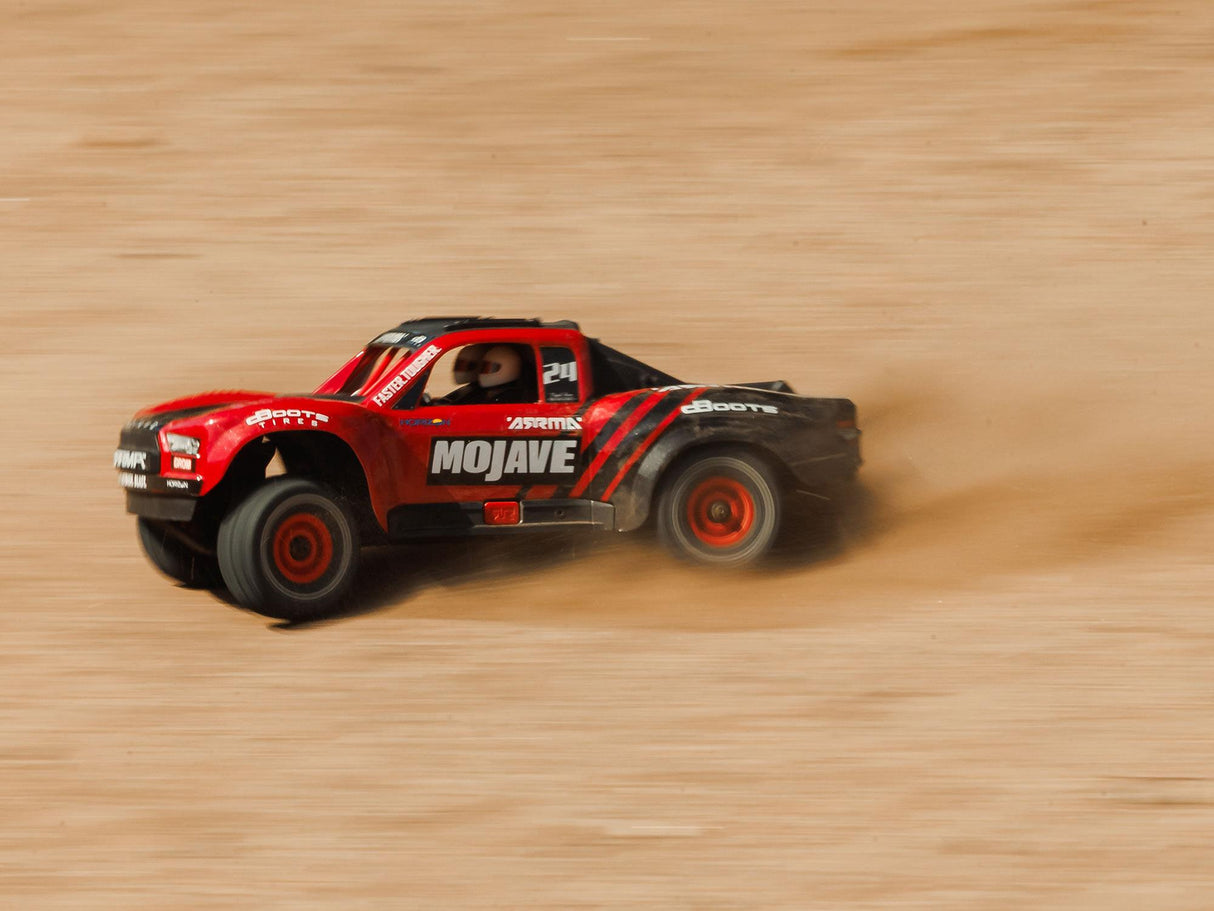 ARRMA MOJAVE GROM MEGA 380 Brushed 4X4 Small Scale Desert Truck RT - Red/Black