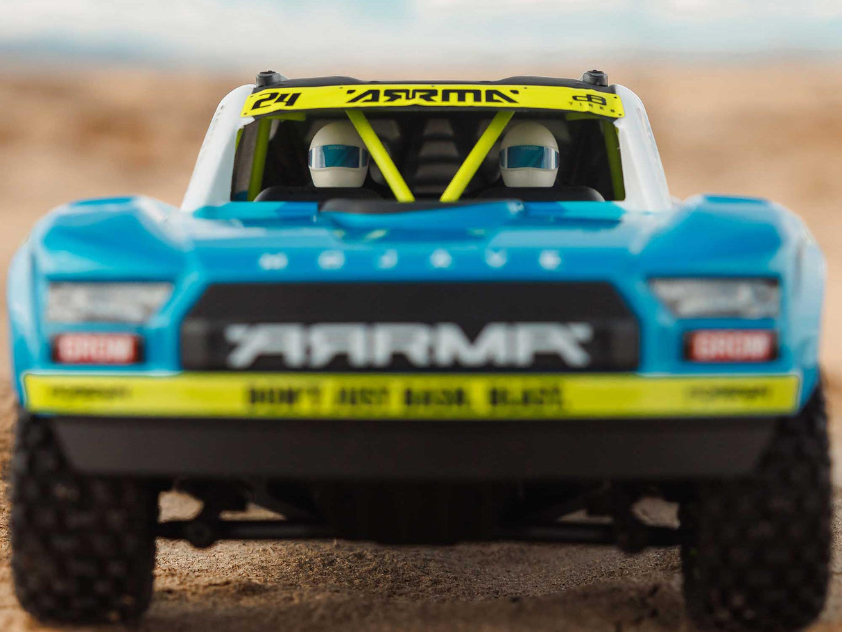 ARRMA MOJAVE GROM MEGA 380 Brushed 4X4 Small Scale Desert Truck RT - Blue/Green -