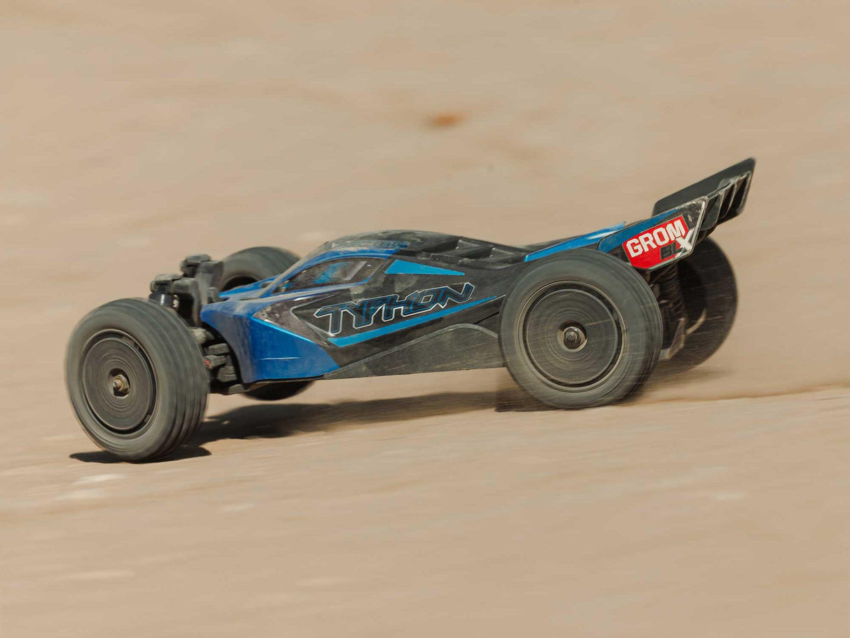 Arrma /18 TYPHON GROM 223S BLX Brushless 4X4 with Batt/Charger Blue - FOR PRE ORDER ONLY - EXPECTED LATE NOVEMBER