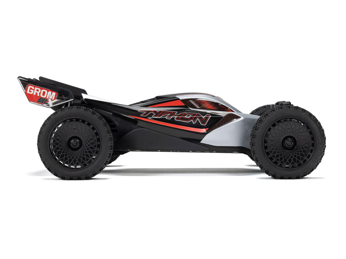 Arrma 1/18 TYPHON GROM 223S BLX 4X4 Buggy (No Battery or Charger) Silver - FOR PRE ORDER ONLY - EXPECTED LATE NOVEMBER