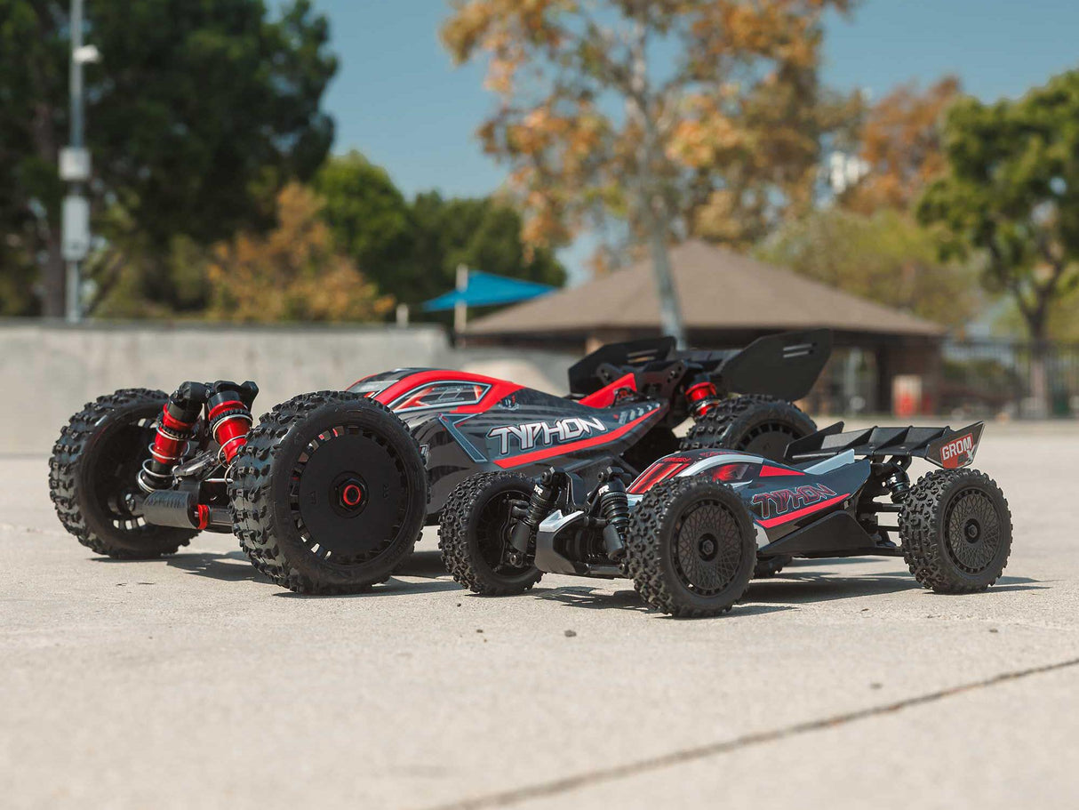 Arrma 1/18 TYPHON GROM 223S BLX 4X4 Buggy (No Battery or Charger) Silver