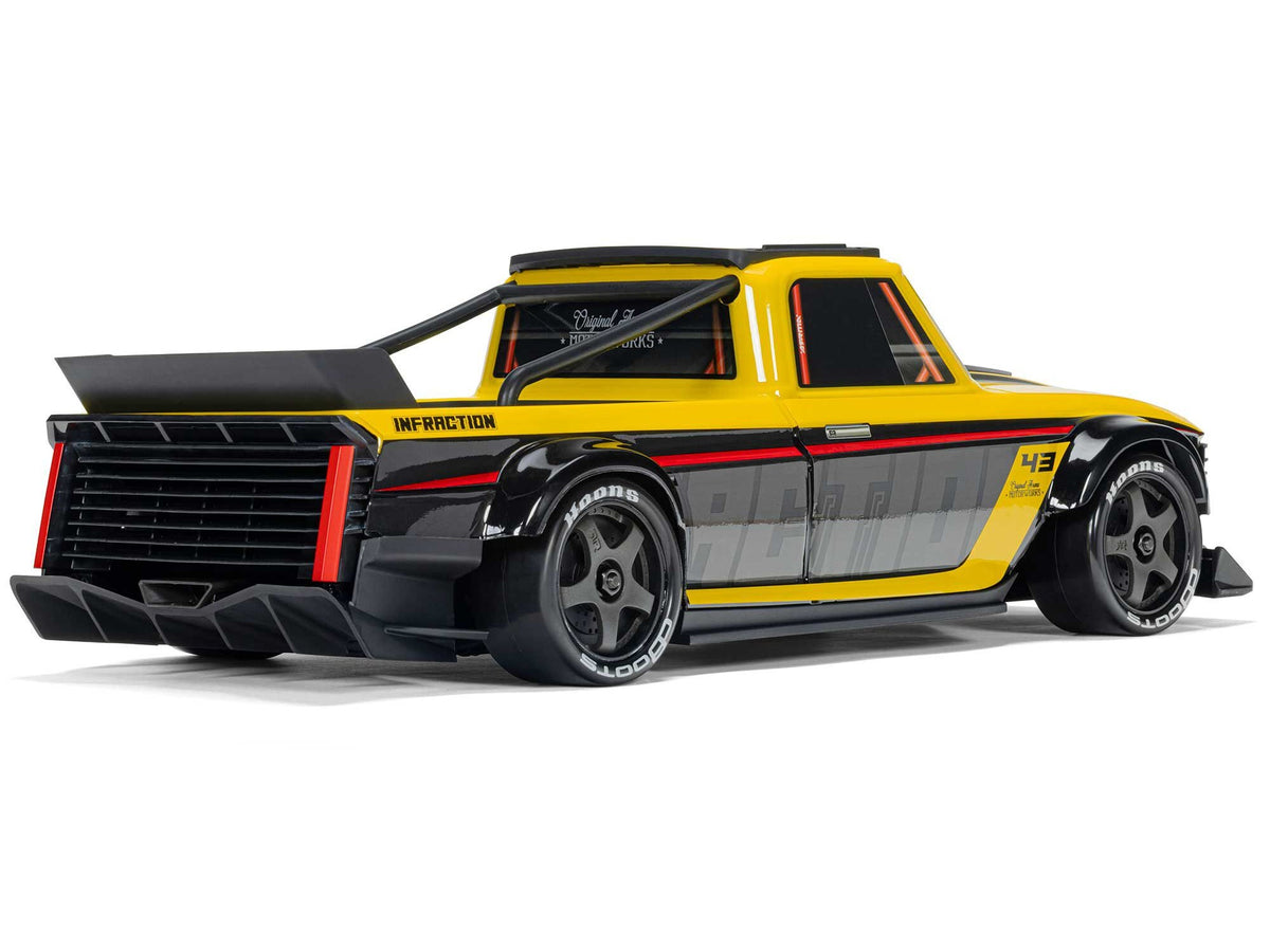 ARRMA 1/12 INFRACTION GROM 3S BLX 4X4 RTR with Batt/Charg - Yellopw/Black - Pre Order - Expected late October