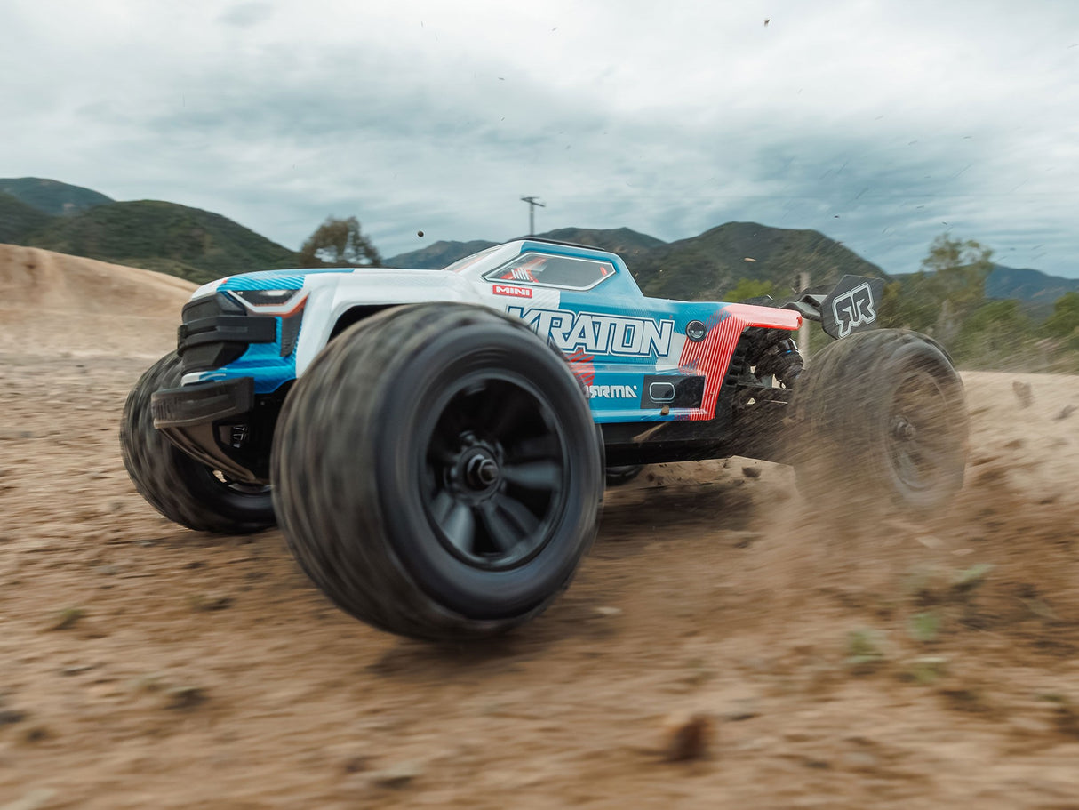 Arrma 1/16 MINI KRATON 3S DSC 4X4 RTR with Batt/Charg, Red/Blue - Pre Order - Expected mid March