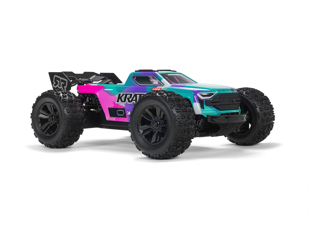 Arrma 1/16 MINI KRATON 3S DSC 4X4 RTR with Batt/Charg Teal/Pink C-ARA2508ST2 NEW - Pre Order - Expected mid March