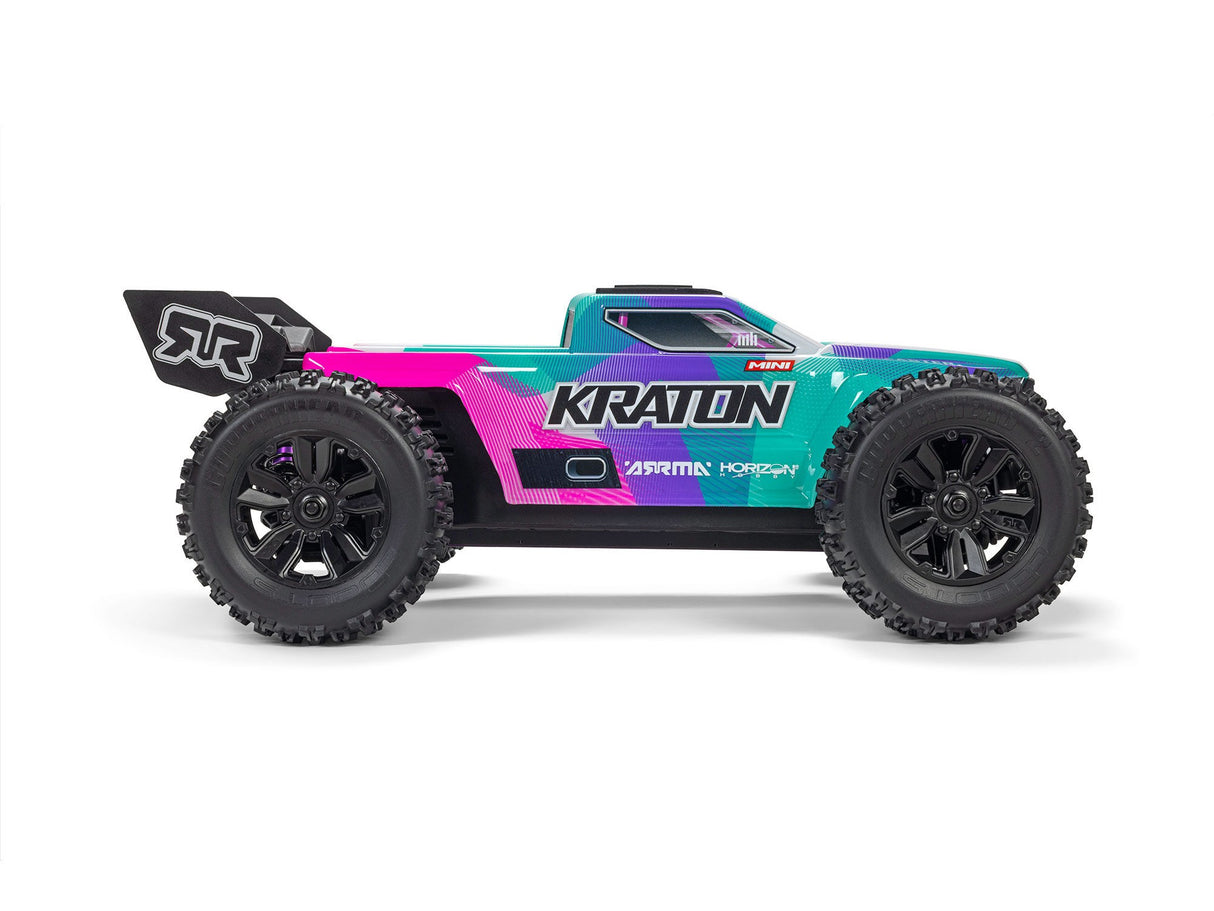 Arrma 1/16 MINI KRATON 3S DSC 4X4 RTR with Batt/Charg Teal/Pink C-ARA2508ST2 NEW - Pre Order - Expected mid March