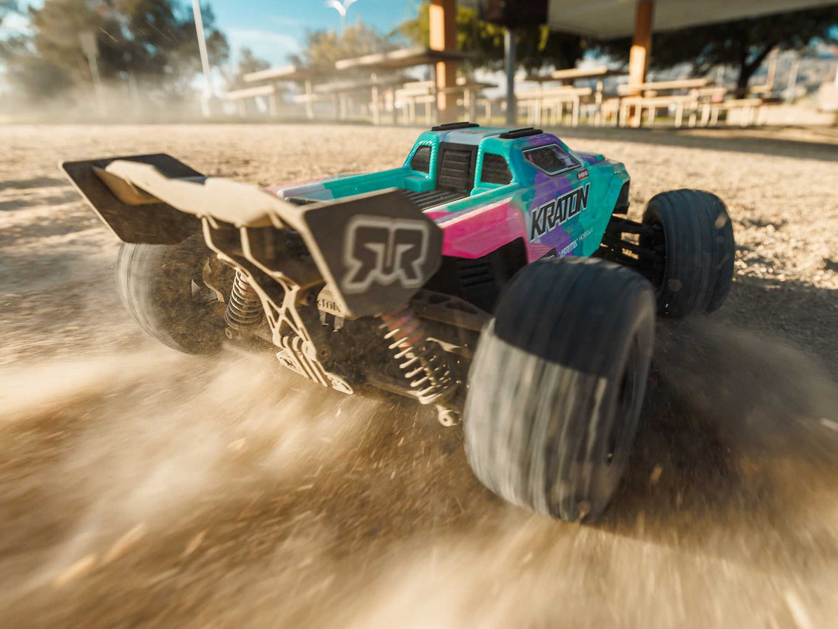 Arrma 1/16 MINI KRATON 3S DSC 4X4 RTR with Batt/Charg Teal/Pink C-ARA2508ST2 NEW - Pre Order - Expected mid March