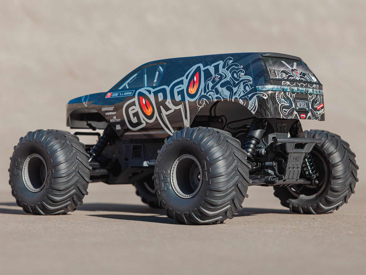 Arrma Gorgon 2wd MT 1/10 Ready-To-Assemble Kit w/8.4v/Chg Gunmetal ARA3230SKT1