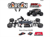 Arrma Gorgon 2wd MT 1/10 Ready-To-Assemble Kit w/8.4v/Chg Gunmetal ARA3230SKT1