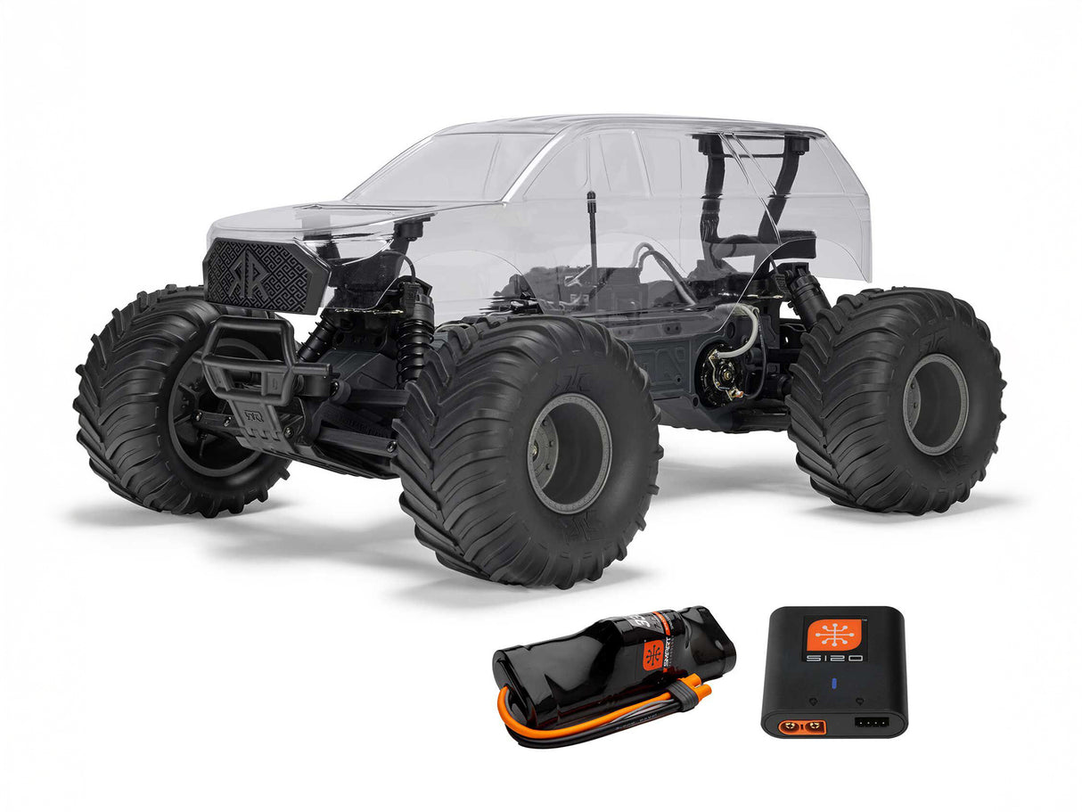 ARRMA 1/10 GORGON 2WD RTA Kit Brushed Monster Truck with Battery & USB Charger