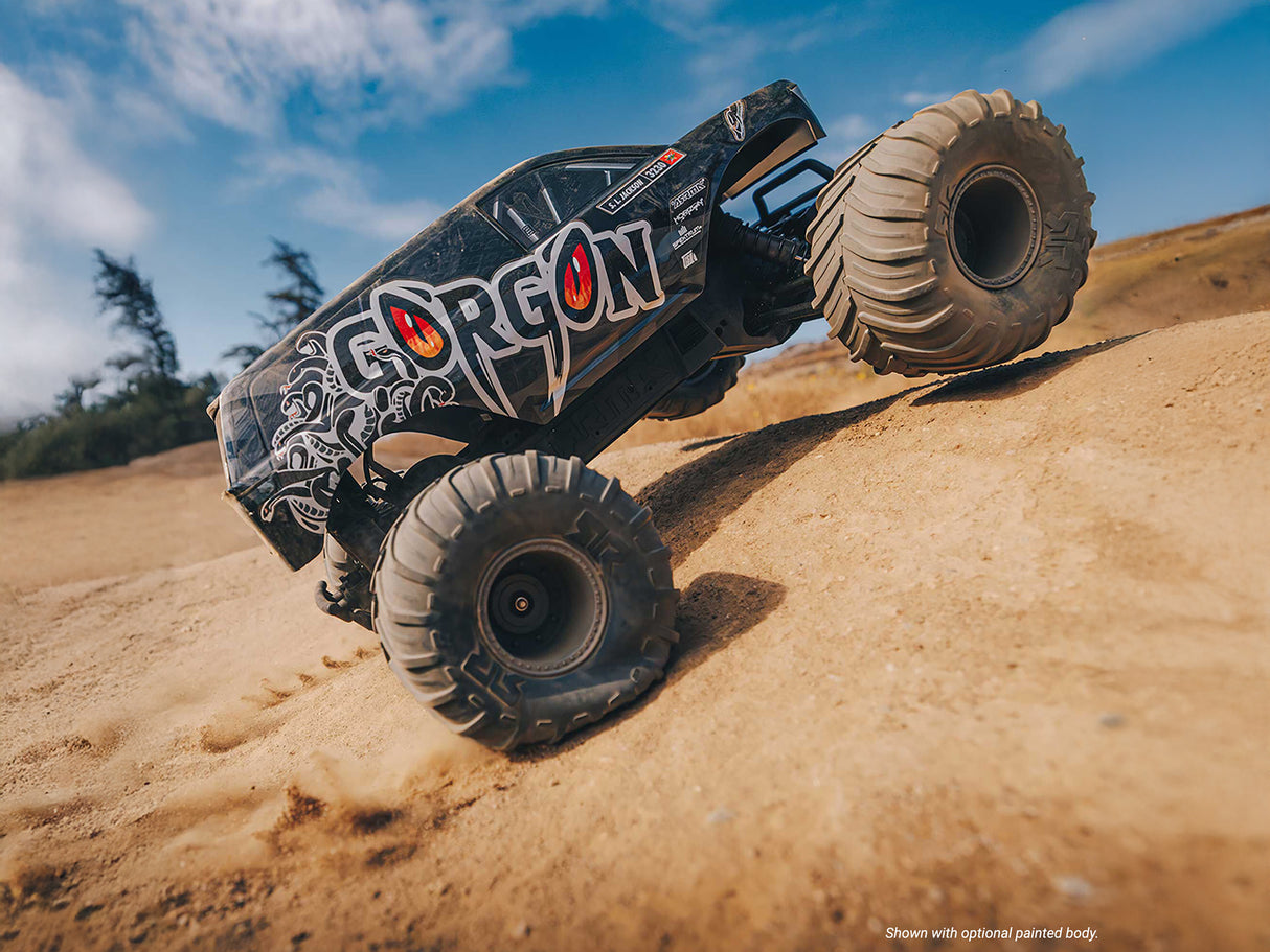 ARRMA 1/10 GORGON 2WD RTA Kit Brushed Monster Truck with Battery & USB Charger