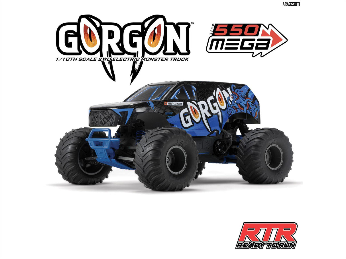 Arrma Gorgon 2wd MT 1/10th RTR (no Battery/Charger) Blue ARA3230T1